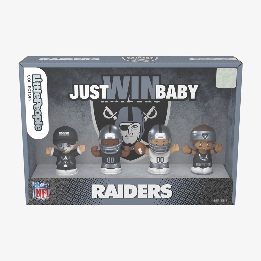 🖤🩶 🏈Little People Collector x NFL Las Vegas Raiders Set🏈🩶🖤
